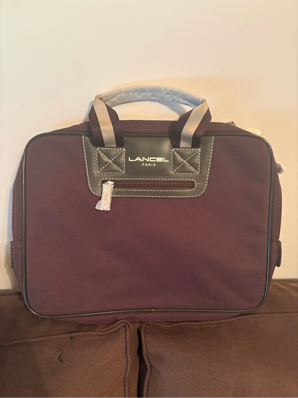 Lancel Paris canvas briefcase or laptop case